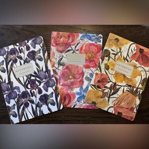 Set of 3 Gorgeous Gold Foil Detailed Soft Touch Notebook Journals- lovely gift!